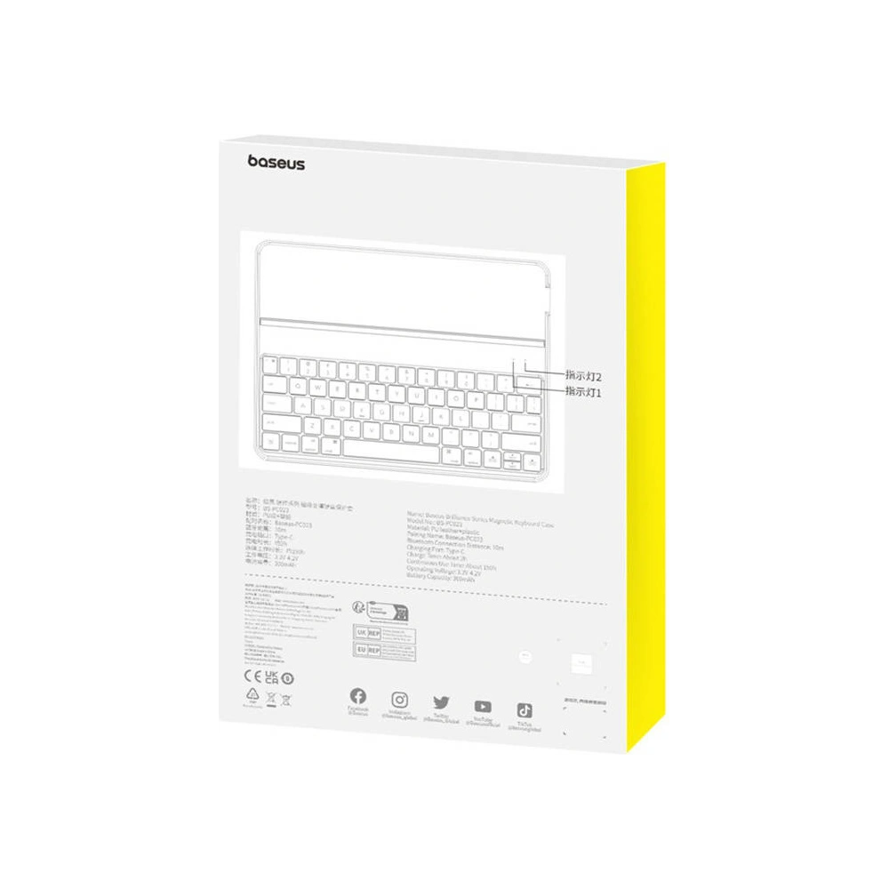 Hurtownia GSM - Magnetische Hülle mit Tastatur Baseus Brilliance Apple iPad 10.2 2019/2020/2021 (7., 8. und 9. Generation) (schwarz) - BSU4595 - {ean13} - Hurt