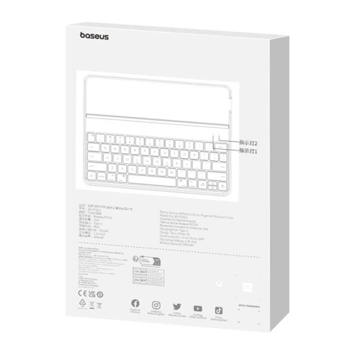 Etui magnetyczne z klawiaturą Baseus Brilliance Apple iPad Air 10.9 2020/2022 (4. i 5. generacji) / iPad Air 11 2024 (6. generacji) (czarne)