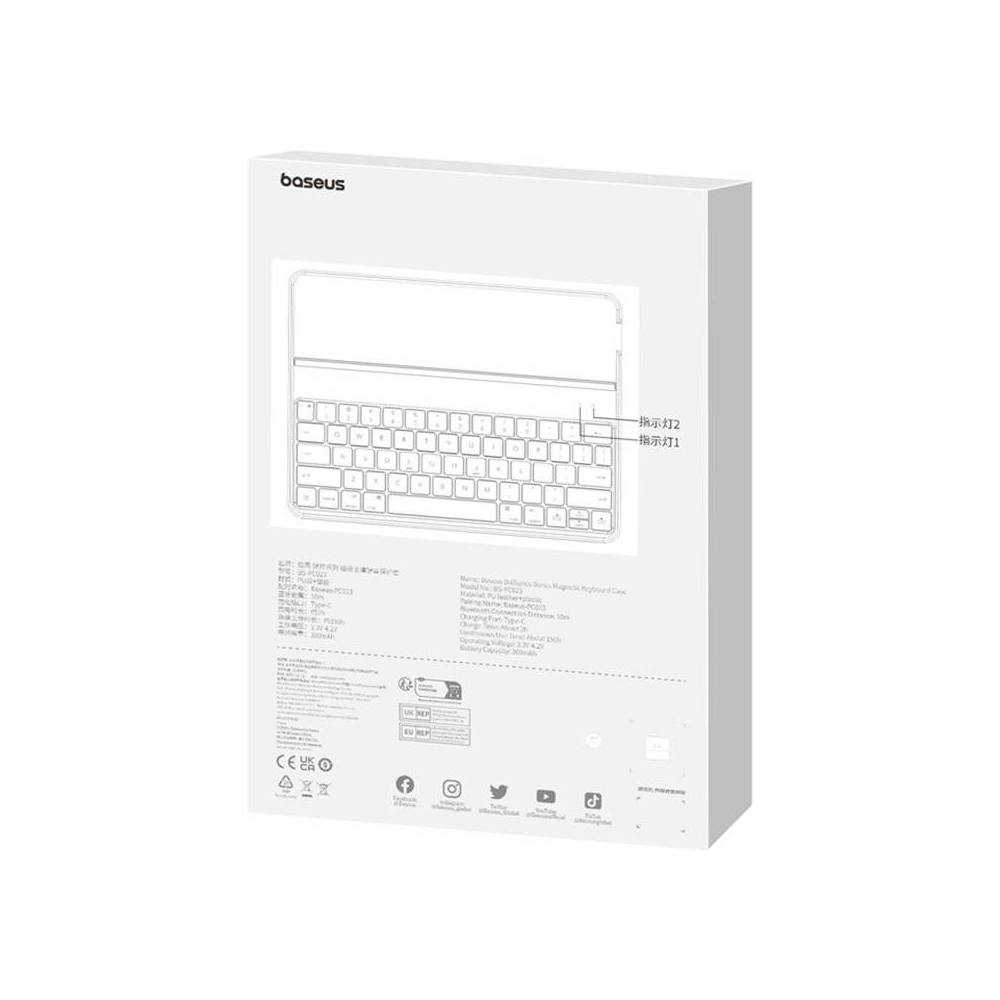 Hurtownia GSM - Magnetische Hülle mit Tastatur Baseus Brilliance Apple iPad Air 10.9 2020/2022 (4. und 5. Generation) / iPad Air 11 2024 (6. Generation) (schwarz) - BSU4597 - {ean13} - Hurt