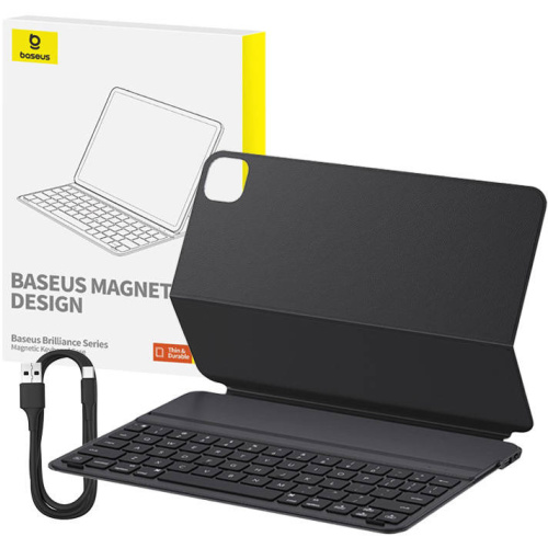Baseus Distributor - 6932172635497 - BSU4598 - Baseus Brilliance Apple iPad Pro 12.9 2020/2021/2022 (4th, 5th and 6th gen) magnetic keyboard case (black) - B2B homescreen