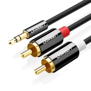 Hurtownia GSM - Kabel UGREEN AV116 jack 3,5mm na 2x RCA (Cinch) 2m (černý) - UGR1697 - {ean13} - Hurt