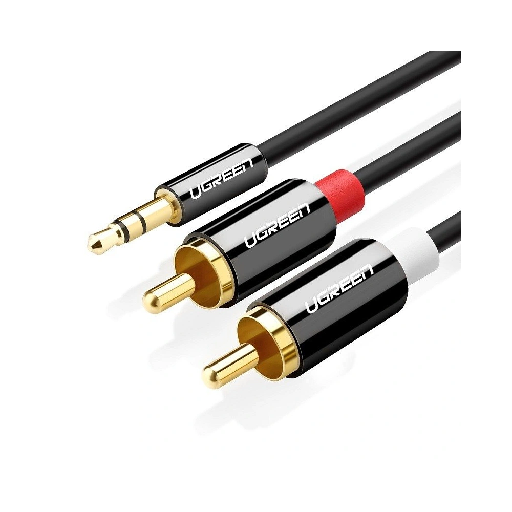 Hurtownia GSM - UGREEN AV116 Kabel 3,5mm Klinke auf 2x RCA (Cinch) 2m (schwarz) - UGR1697 - {ean13} - Hurt
