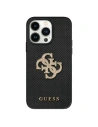 Etui Guess GUHCP15SPSP4LGK Apple iPhone 15 hardcase Leather Perforated 4G Glitter Logo czarny/black