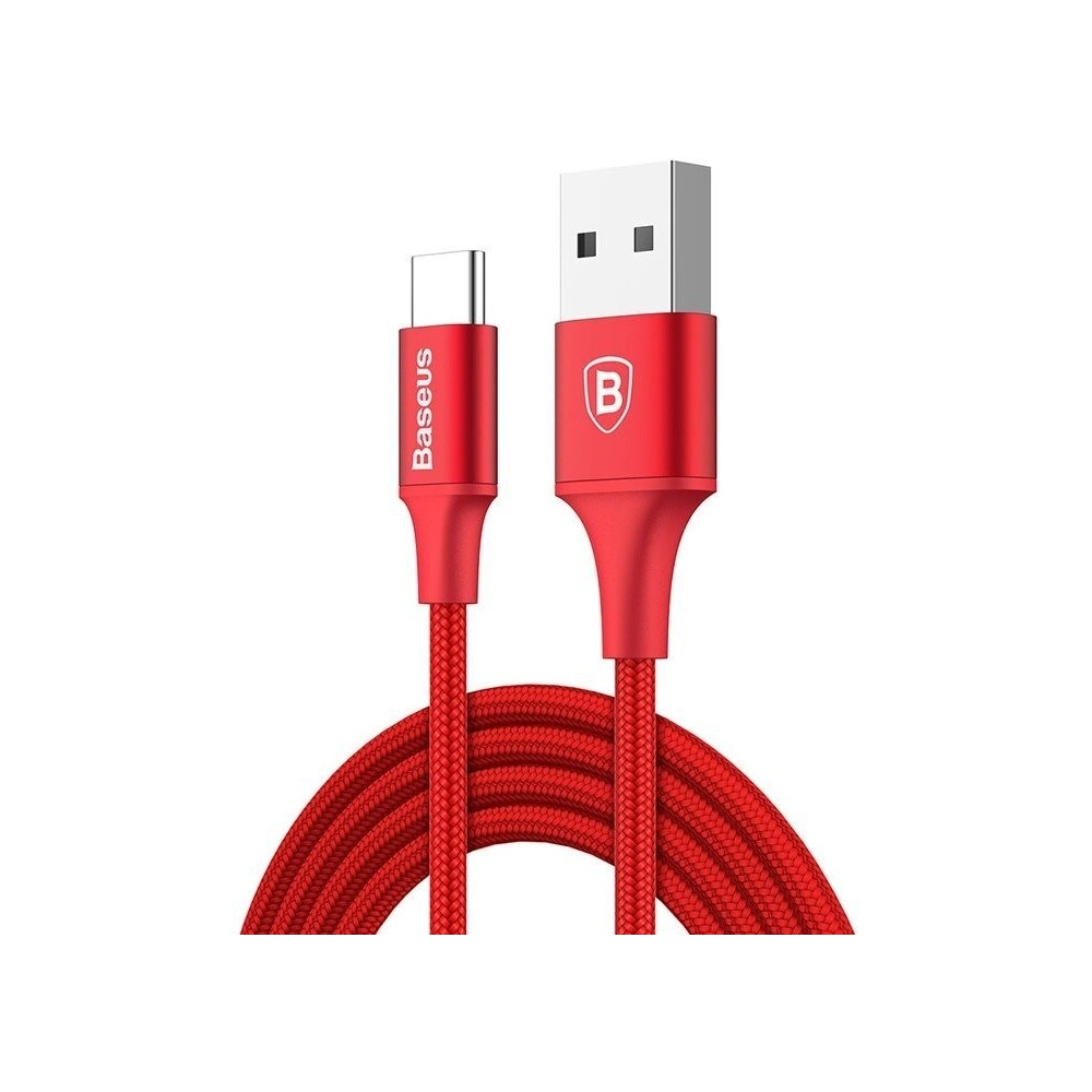 Hurtownia GSM - Kabel USB-C z podświetleniem LED Baseus Rapid 2m 2A (czerwony) - BSU397RED - {ean13} - Hurt