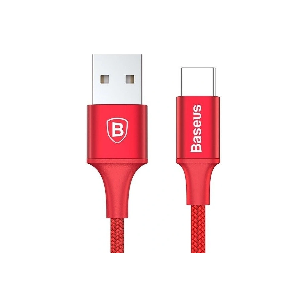 Hurtownia GSM - Kabel USB-C z podświetleniem LED Baseus Rapid 2m 2A (czerwony) - BSU397RED - {ean13} - Hurt