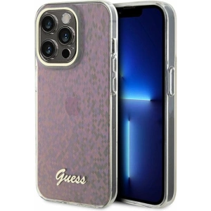 Wholesale Guess GUHCP15XHDECMP Apple iPhone 15 Pro Max hardcase IML Faceted Mirror Disco Iridescent pink - GUE2926 - {ean13} - Hurt