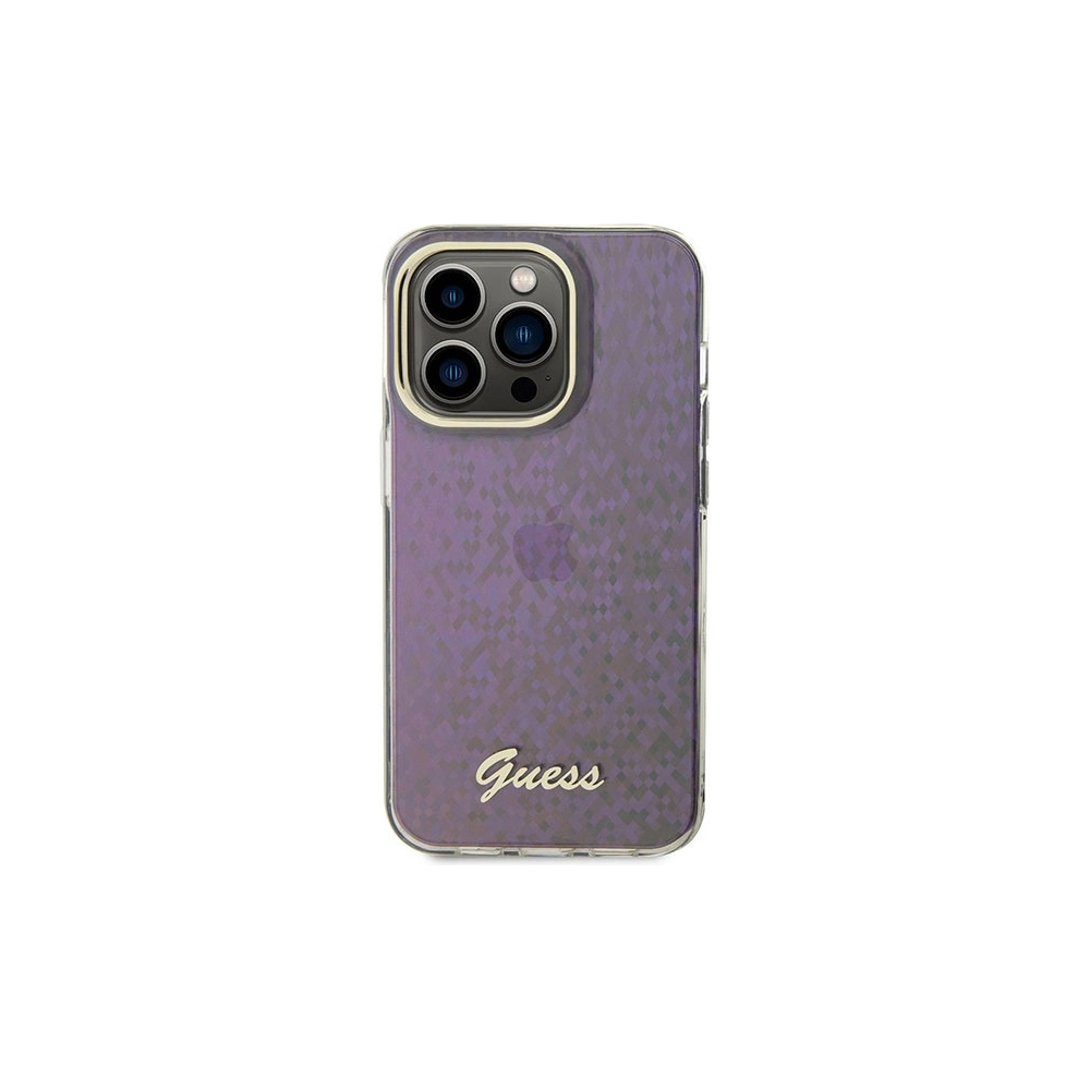 Wholesale Guess GUHCP15XHDECMP Apple iPhone 15 Pro Max hardcase IML Faceted Mirror Disco Iridescent pink - GUE2926 - {ean13} - Hurt
