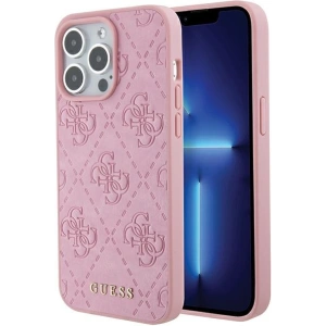 Hurtownia GSM - Case Guess GUHCP15XP4EPMP Apple iPhone 15 Pro Max Hardcase Leder 4G Stamped rosa/pink - GUE2927 - {ean13} - Hurt