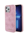Etui Guess GUHCP15XP4EPMP Apple iPhone 15 Pro Max hardcase din piele 4G cu imprimeu roz/pink