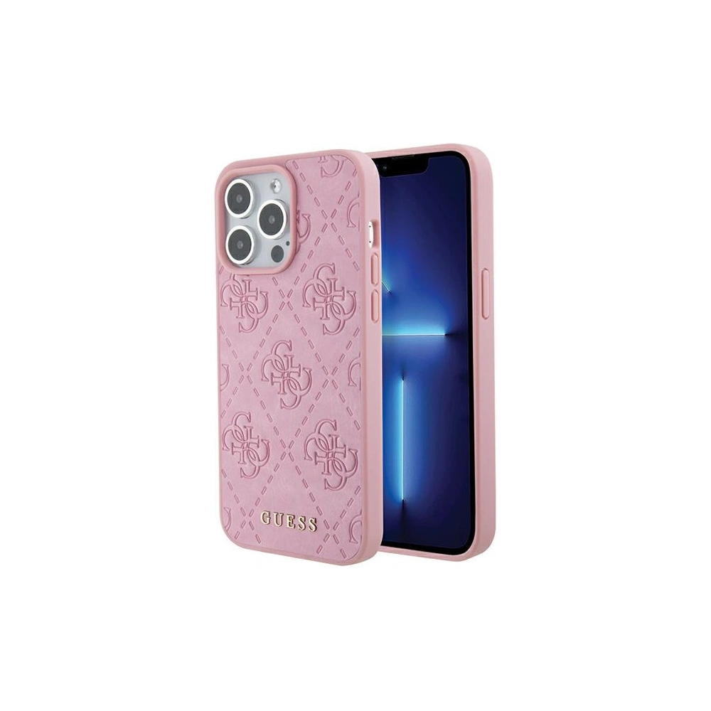 Hurtownia GSM - Etui Guess GUHCP15XP4EPMP Apple iPhone 15 Pro Max hardcase Leather 4G Stamped różowy/pink - GUE2927 - {ean13} - Hurt
