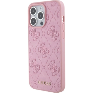 Hurtownia GSM - Etui Guess GUHCP15XP4EPMP Apple iPhone 15 Pro Max hardcase din piele 4G cu imprimeu roz/pink - GUE2927 - {ean13} - Hurt