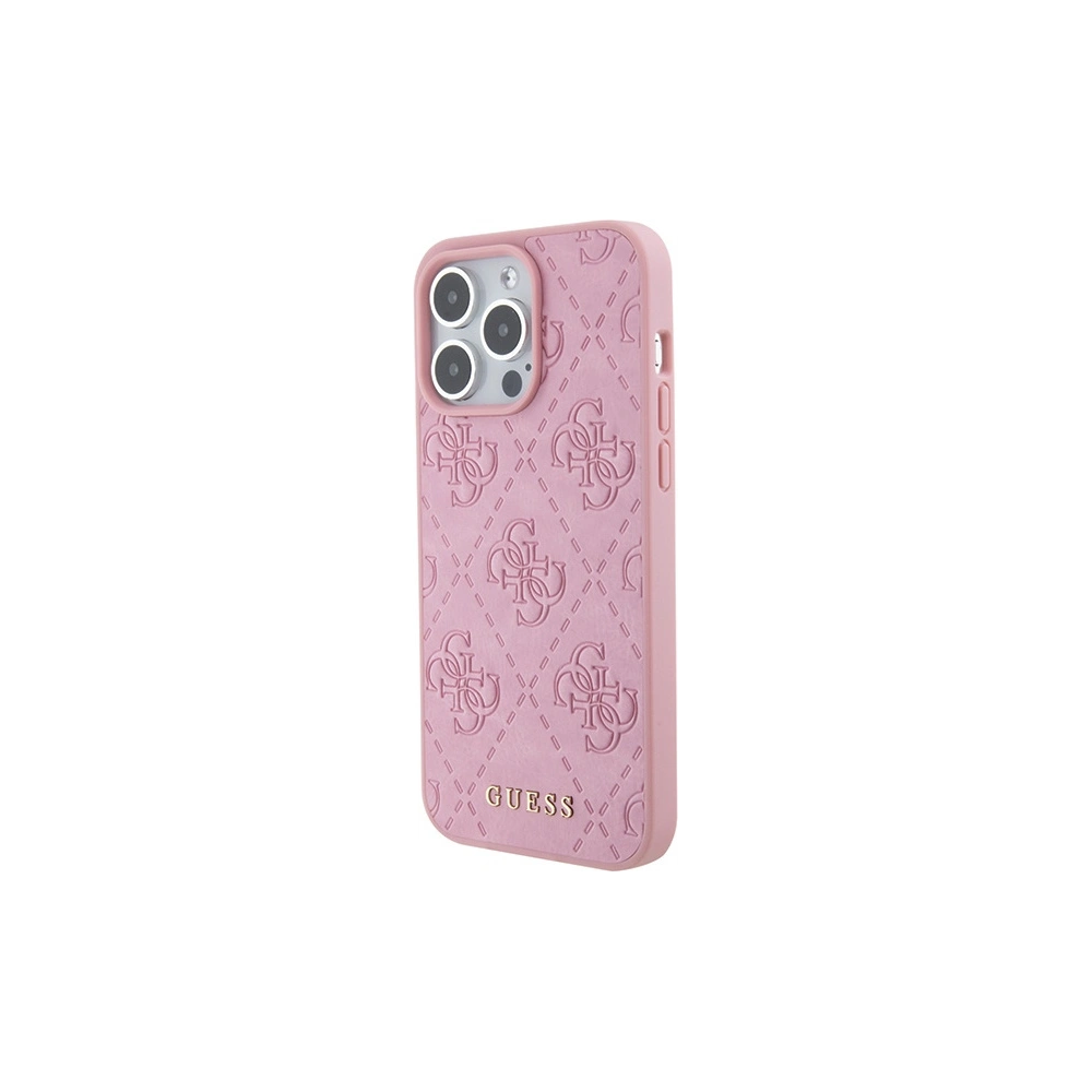 Hurtownia GSM - Etui Guess GUHCP15XP4EPMP Apple iPhone 15 Pro Max hardcase Leather 4G Stamped różowy/pink - GUE2927 - {ean13} - Hurt