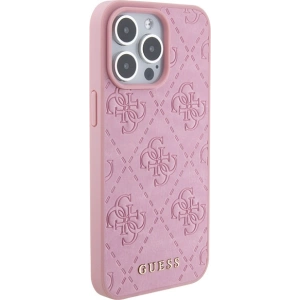 Hurtownia GSM - Etui Guess GUHCP15XP4EPMP Apple iPhone 15 Pro Max hardcase Leather 4G Stamped różowy/pink - GUE2927 - {ean13} - Hurt
