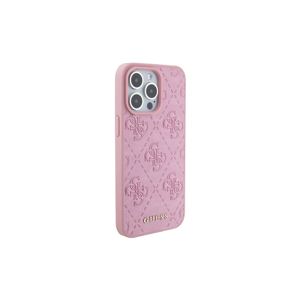 Hurtownia GSM - Etui Guess GUHCP15XP4EPMP Apple iPhone 15 Pro Max hardcase Leather 4G Stamped różowy/pink - GUE2927 - {ean13} - Hurt