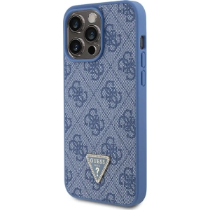 Hurtownia GSM - Etui Guess GUHCP15XP4TDPB Apple iPhone 15 Pro Max hardcase kožené 4G Triangle Strass modré/blue - GUE2928 - {ean13} - Hurt