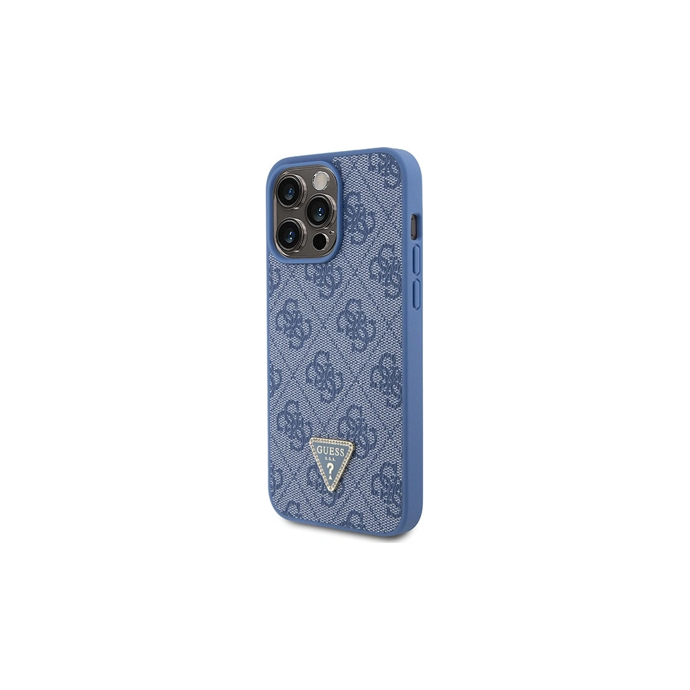 Hurtownia GSM - Etui Guess GUHCP15XP4TDPB Apple iPhone 15 Pro Max hardcase Leather 4G Triangle Strass niebieski/blue - GUE2928 - {ean13} - Hurt