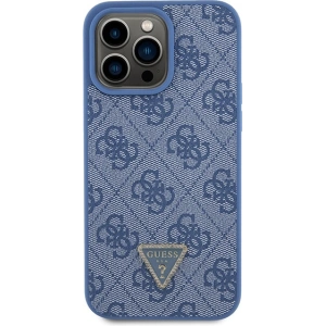 Hurtownia GSM - Etui Guess GUHCP15XP4TDPB Apple iPhone 15 Pro Max hardcase din piele 4G Triangle Strass albastru/blue - GUE2928 - {ean13} - Hurt