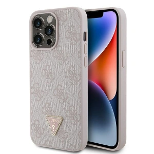 Hurtownia GSM - Etui Guess GUHCP15XP4TDPP Apple iPhone 15 Pro Max hardcase Leather 4G Diamond Triangle różowy/pink - GUE2929 - {ean13} - Hurt