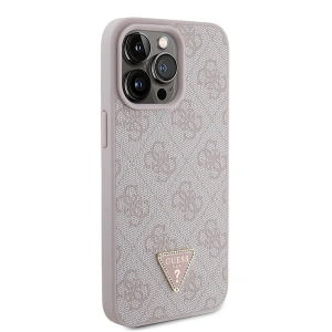 Wholesale Guess GUHCP15XP4TDPP Apple iPhone 15 Pro Max hardcase Leather 4G Diamond Triangle pink - GUE2929 - {ean13} - Hurt