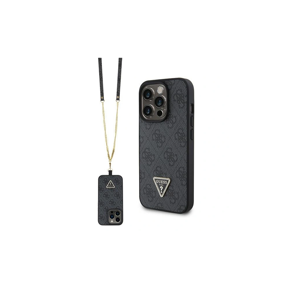 Hurtownia GSM - Etui Guess GUHCP15XP4TDSCPK Apple iPhone 15 Pro Max kemény tok Crossbody 4G Fém Logó fekete/black - GUE2931 - {ean13} - Hurt
