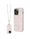 Etui Guess GUHCP15XP4TDSCPP Apple iPhone 15 Pro Max hardcase Crossbody 4G Metal Logo różowy/pink