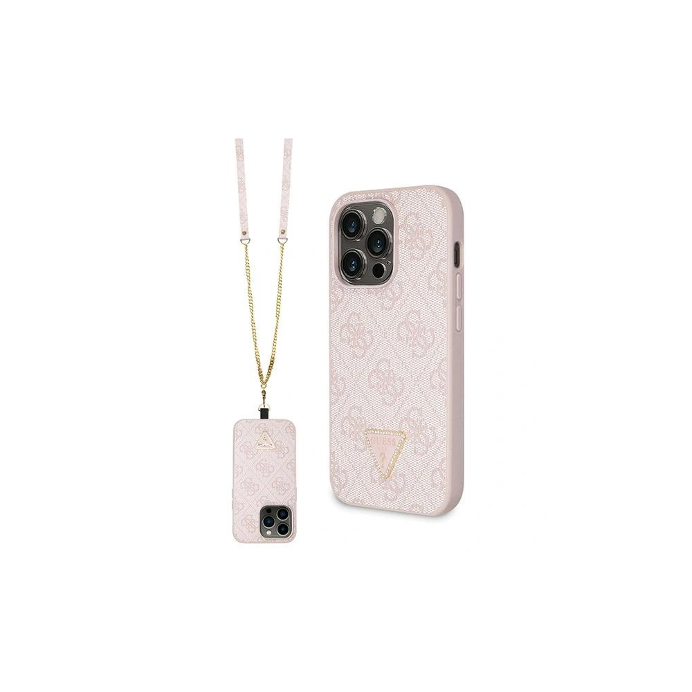Hurtownia GSM - Etui Guess GUHCP15XP4TDSCPP Apple iPhone 15 Pro Max hardcase Crossbody 4G Metal Logo różowy/pink - GUE2932 - {ean13} - Hurt