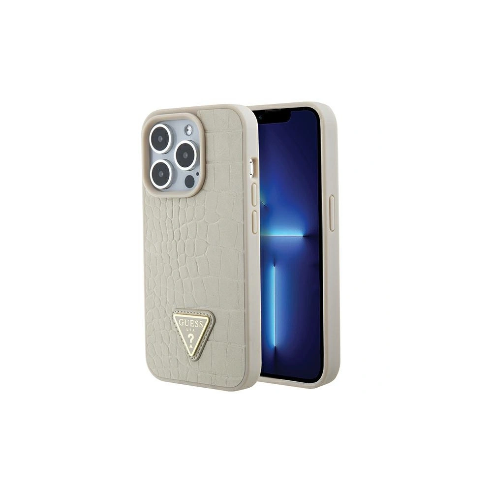 Hurtownia GSM - Etui Guess GUHCP15XPCRTHCD Apple iPhone 15 Pro Max hardcase Croco Triangle Metal Logo auriu/gold - GUE2934 - {ean13} - Hurt