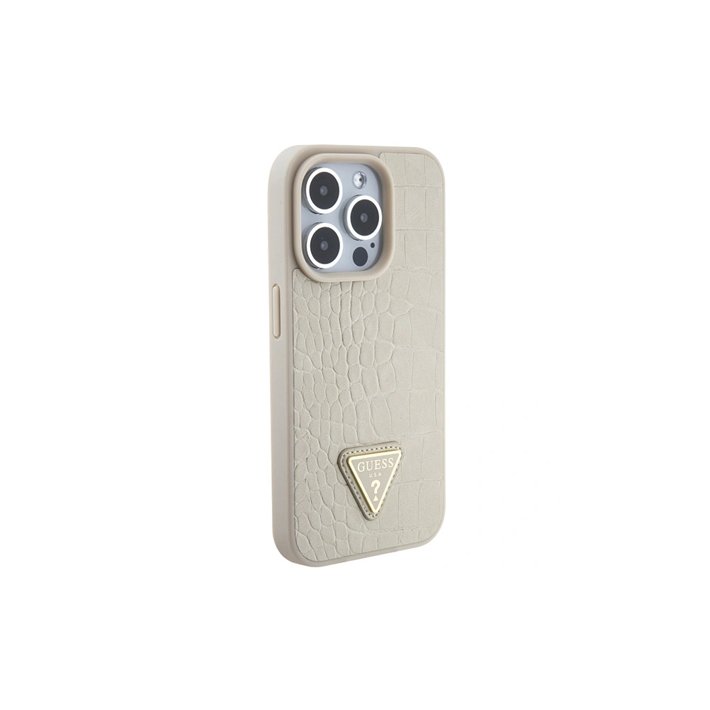 Hurtownia GSM - Etui Guess GUHCP15XPCRTHCD Apple iPhone 15 Pro Max hardcase Croco Triangle Metal Logo auriu/gold - GUE2934 - {ean13} - Hurt