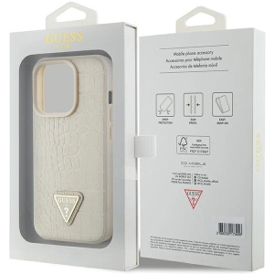 Wholesale Guess GUHCP15XPCRTHCD Apple iPhone 15 Pro Max hardcase Croco Triangle Metal Logo gold - GUE2934 - {ean13} - Hurt