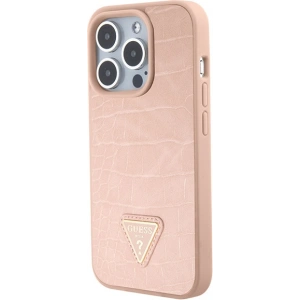 Hurtownia GSM - Etui Guess GUHCP15XPCRTHCP Apple iPhone 15 Pro Max hardcase Croco Triangle Metal Logo różowy/pink - GUE2935 - {ean13} - Hurt