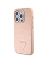 Wholesale Guess GUHCP15XPCRTHCP Apple iPhone 15 Pro Max hardcase Croco Triangle Metal Logo pink - GUE2935 - {ean13} - Hurt