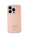 Wholesale Guess GUHCP15XPCRTHCP Apple iPhone 15 Pro Max hardcase Croco Triangle Metal Logo pink - GUE2935 - {ean13} - Hurt
