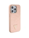 Wholesale Guess GUHCP15XPCRTHCP Apple iPhone 15 Pro Max hardcase Croco Triangle Metal Logo pink - GUE2935 - {ean13} - Hurt
