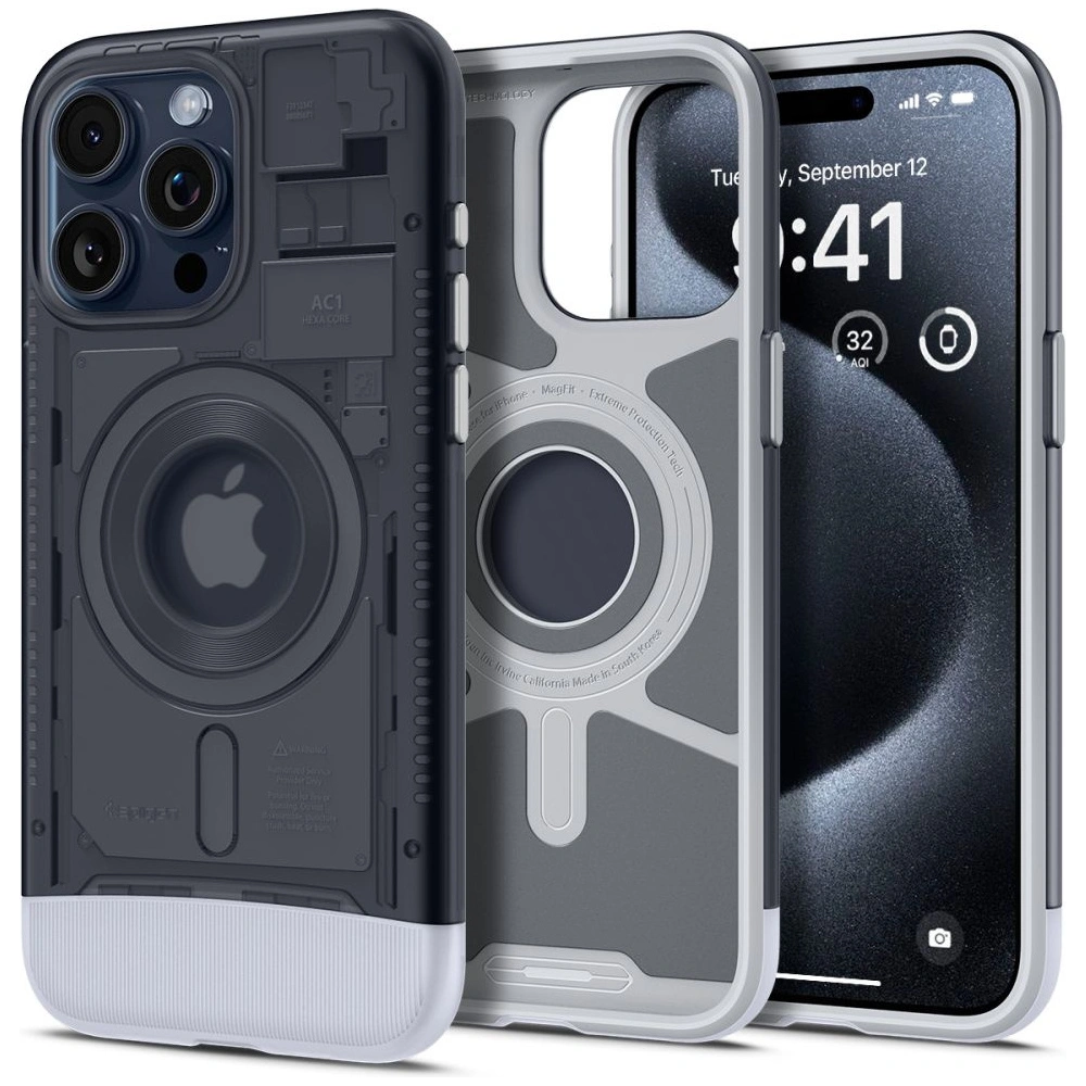 Hurtownia GSM - Case Spigen Classic C1 Mag MagSafe Apple iPhone 15 Pro Graphit - SPN3096 - {ean13} - Hurt