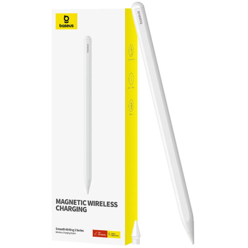 Baseus Distributor - 6932172636753 - BSU4601 - Baseus Smooth Writing Series stylus with wireless charging (White) - B2B homescreen