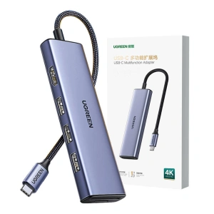 Hurtownia GSM - Adaptér UGREEN CM511 HUB USB-C na HDMI, 3xUSB-A 3.0, SD/TF - UGR1699 - {ean13} - Hurt