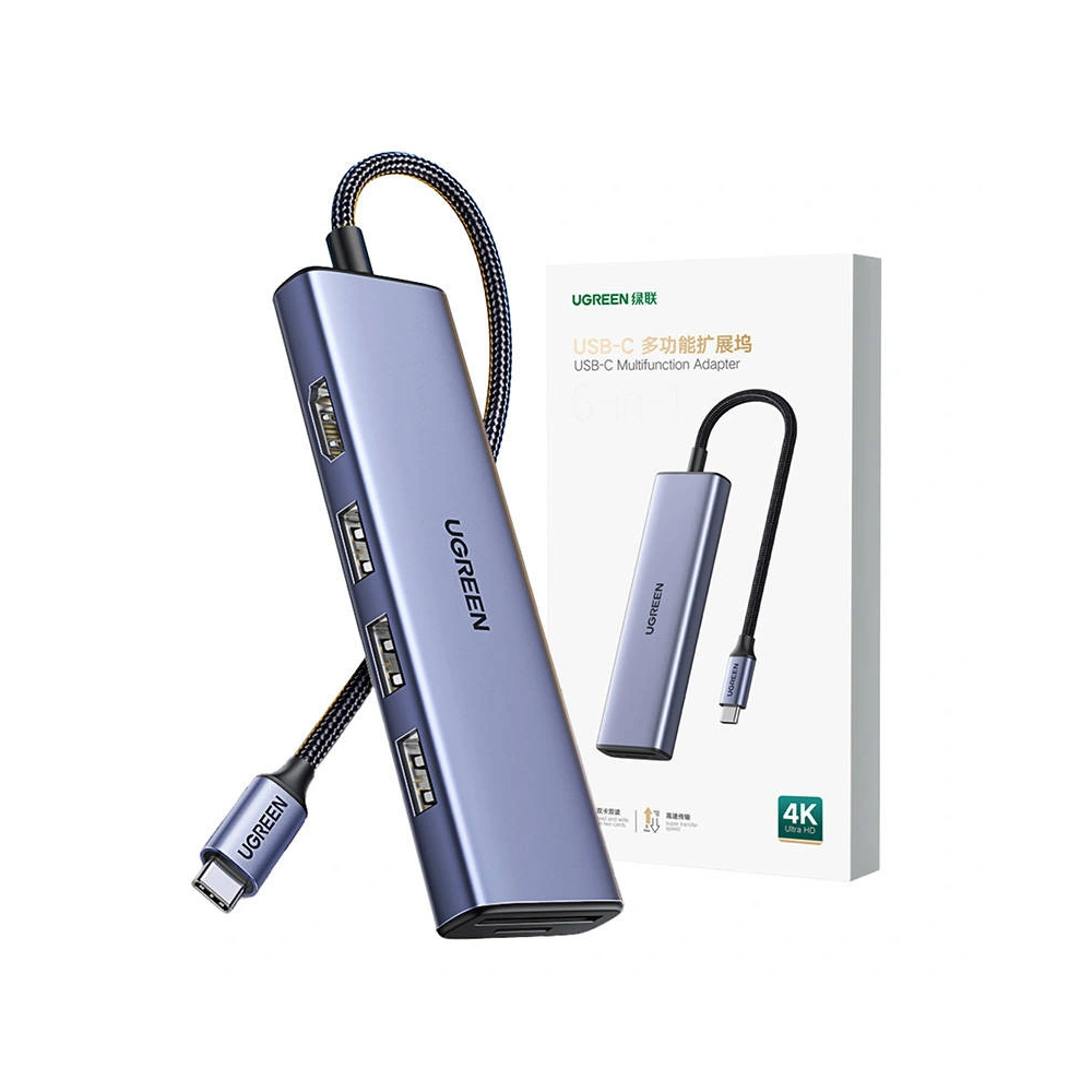 Hurtownia GSM - UGREEN CM511 Adapter HUB USB-C zu HDMI, 3xUSB-A 3.0, SD/TF - UGR1699 - {ean13} - Hurt