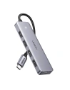Adapter 4w1 UGREEN CM219 HUB USB-C / 4xUSB-A 3.0 + USB-C 16cm (szürke)