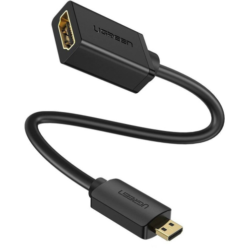 Hurtownia Ugreen - 6957303801831 - UGR1706 - Adapter UGREEN micro HDMI / HDMI 20cm (czarny) - B2B homescreen