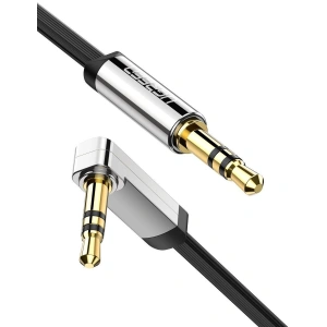 Hurtownia GSM - Úhlový kabel UGREEN AV119 mini jack 3,5mm / mini jack 3,5mm AUX plochý 1m (černý) - UGR1707 - {ean13} - Hurt
