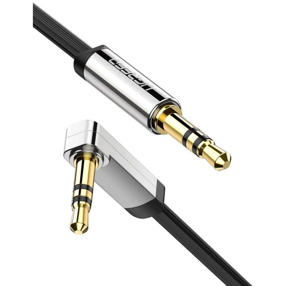 Hurtownia GSM - UGREEN AV119 sarkos 3,5 mm-es mini jack / 3,5 mm-es mini jack AUX lapos kábel 1m (fekete) - UGR1707 - {ean13} - Hurt