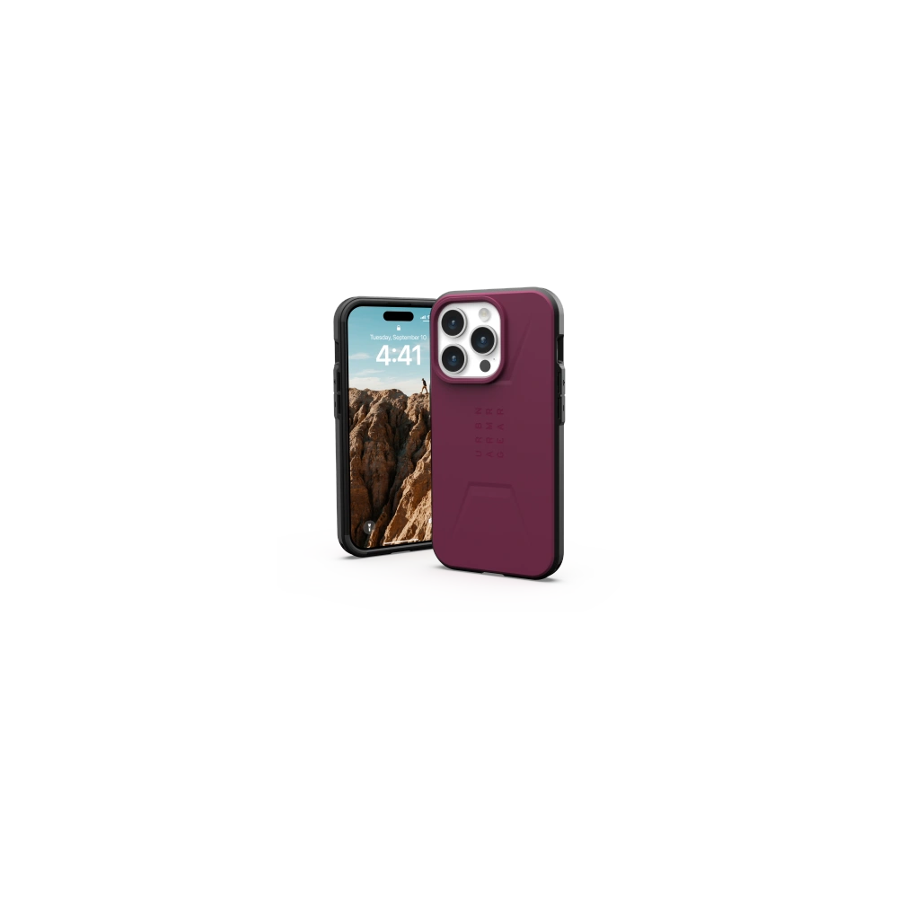 Wholesale UAG Urban Armor Gear Civilian MagSafe Apple iPhone 15 Pro (bordeaux) - UAG1286 - {ean13} - Hurt