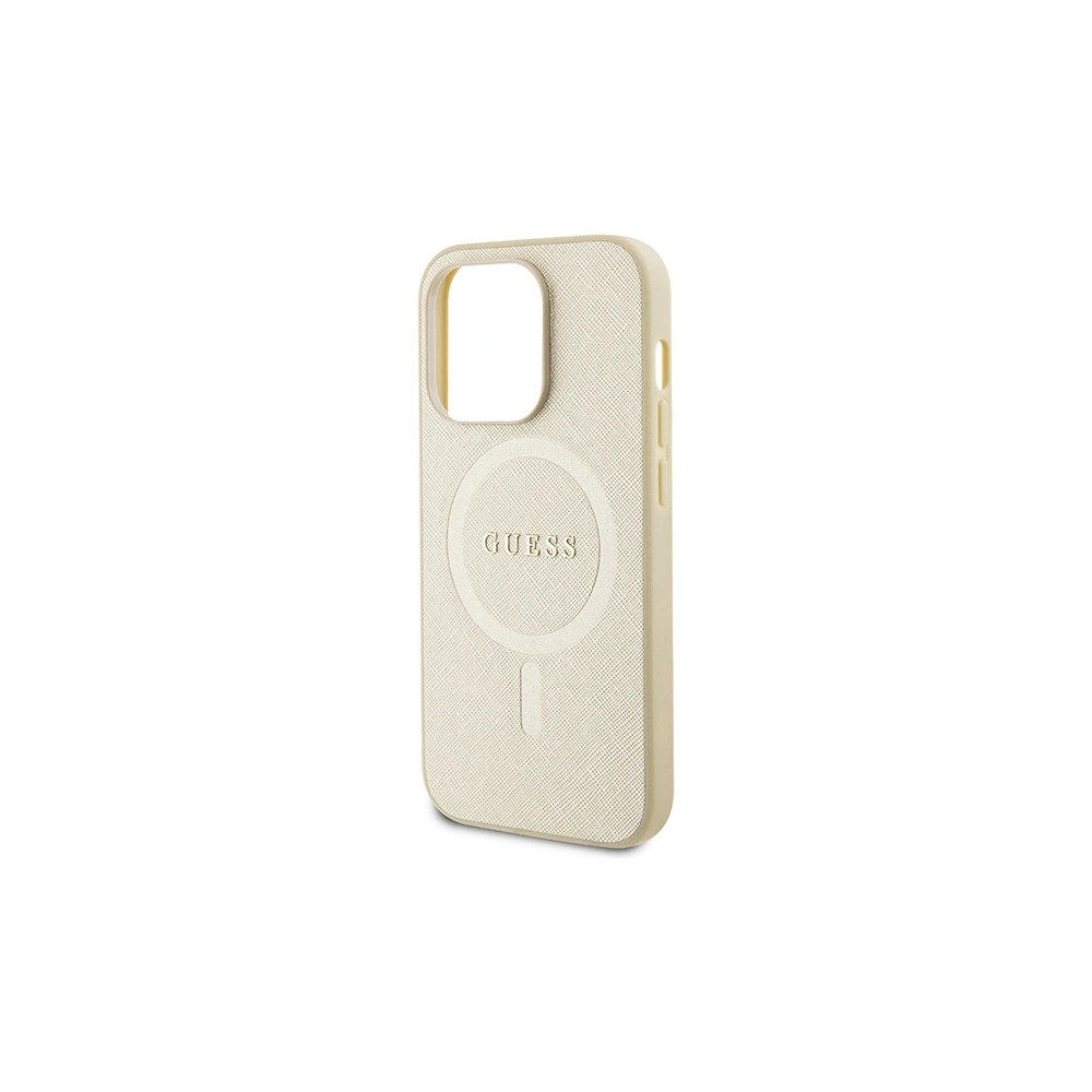 Hurtownia GSM - Etui Guess GUHMP15LPSAHMCB Apple iPhone 15 Pro hardcase Saffiano MagSafe zlatý/gold - GUE2937 - {ean13} - Hurt