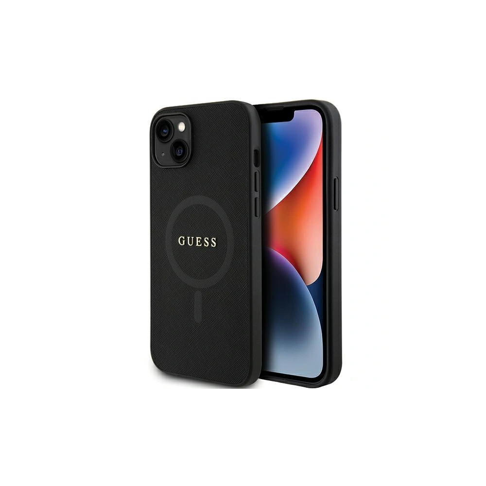 Hurtownia GSM - Etui Guess GUHMP15MPSAHMCK Apple iPhone 15 Plus / 14 Plus hardcase Saffiano MagSafe negru/black - GUE2940 - {ean13} - Hurt
