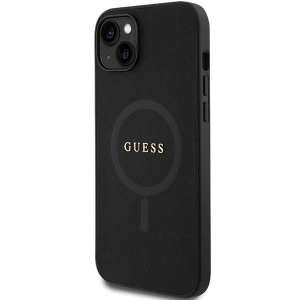Guess GUHMP15MPSAHMCK Apple iPhone 15 Plus / 14 Plus hardcase Saffiano MagSafe black