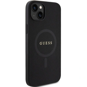 Guess GUHMP15MPSAHMCK Apple iPhone 15 Plus / 14 Plus hardcase Saffiano MagSafe black