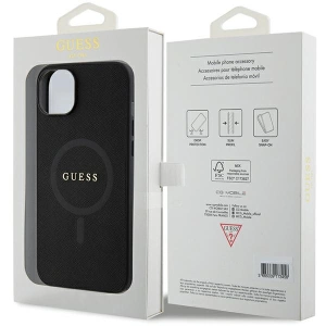 Guess GUHMP15MPSAHMCK Apple iPhone 15 Plus / 14 Plus hardcase Saffiano MagSafe black