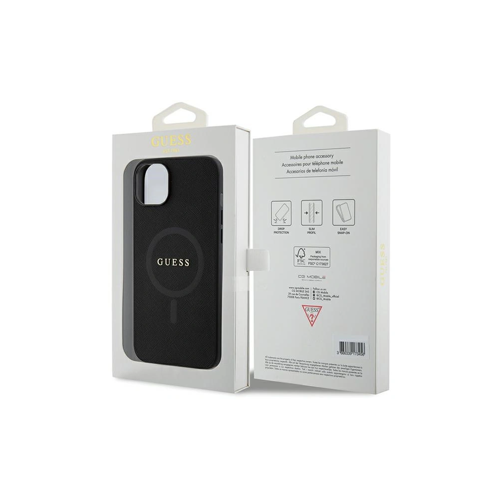 Wholesale Guess GUHMP15MPSAHMCK Apple iPhone 15 Plus / 14 Plus hardcase Saffiano MagSafe black - GUE2940 - {ean13} - Hurt