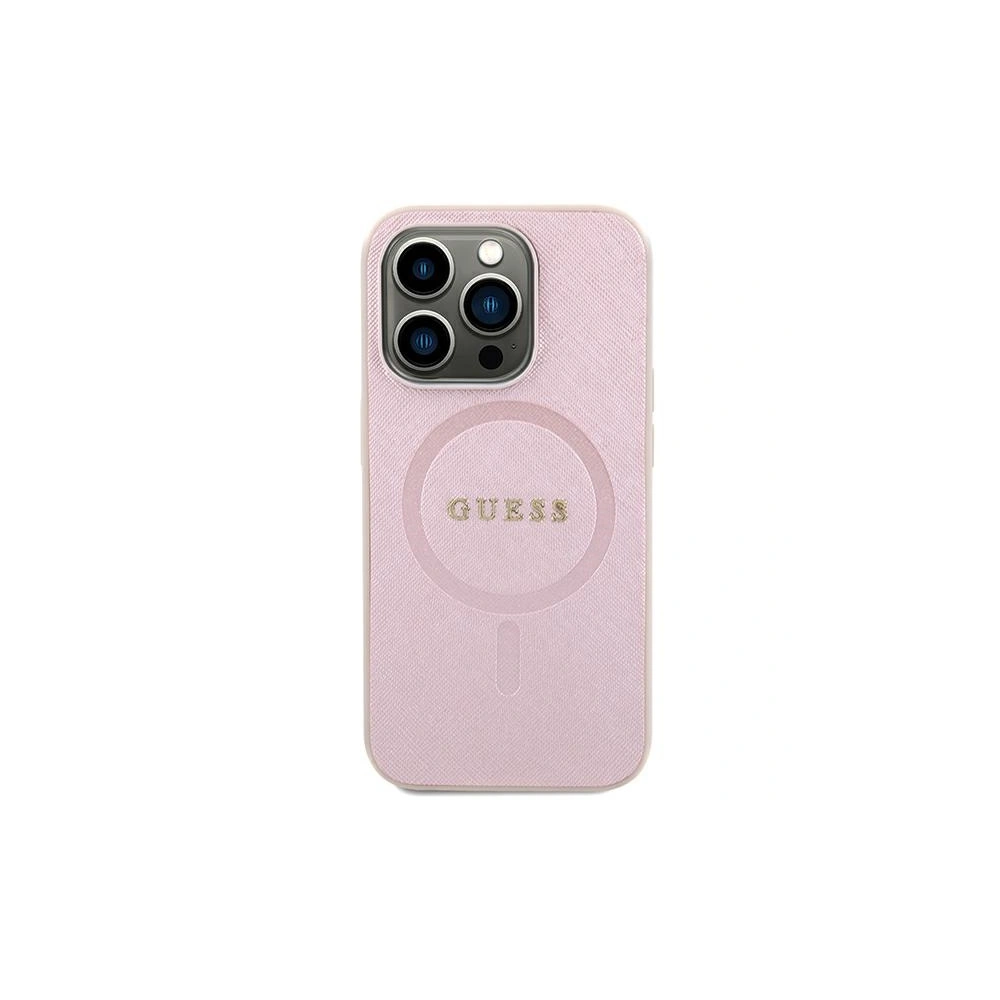 Hurtownia GSM - Etui Guess GUHMP15SPSAHMCP Apple iPhone 15 hardcase Saffiano MagSafe růžový/pink - GUE2943 - {ean13} - Hurt