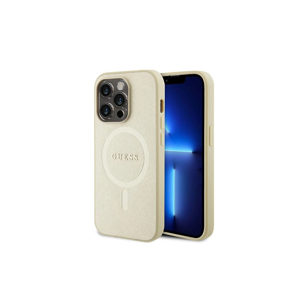 Hurtownia GSM - Etui Guess GUHMP15XPSAHMCB Apple iPhone 15 Pro Max hardcase Saffiano MagSafe złoty/gold - GUE2945 - {ean13} - Hurt